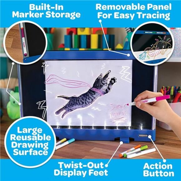 Crayola Ultimate Light Board Blue, Drawing Tablet, For Kids, Ages 6, 7, 8, 9 - Picture 3 of 7